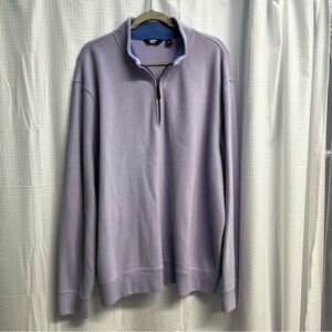 Lands' End Lavender‎ 1/4 Zip pullover Golf Country Club Sweater 2X